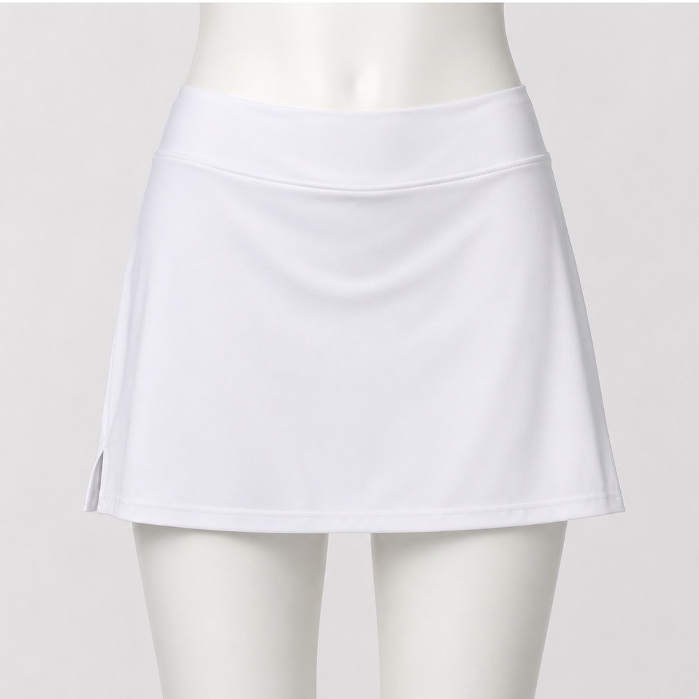 Ekouaer Womens White Athletic Skort Tennis Golf Activewear Size L NEW Athleisure